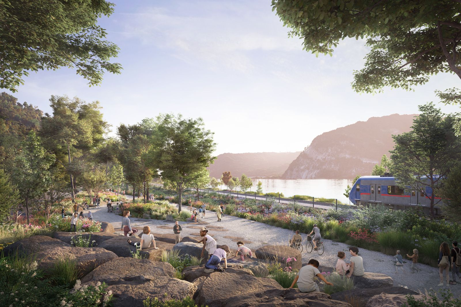Rendering of Breakneck Ridge Trail transformation